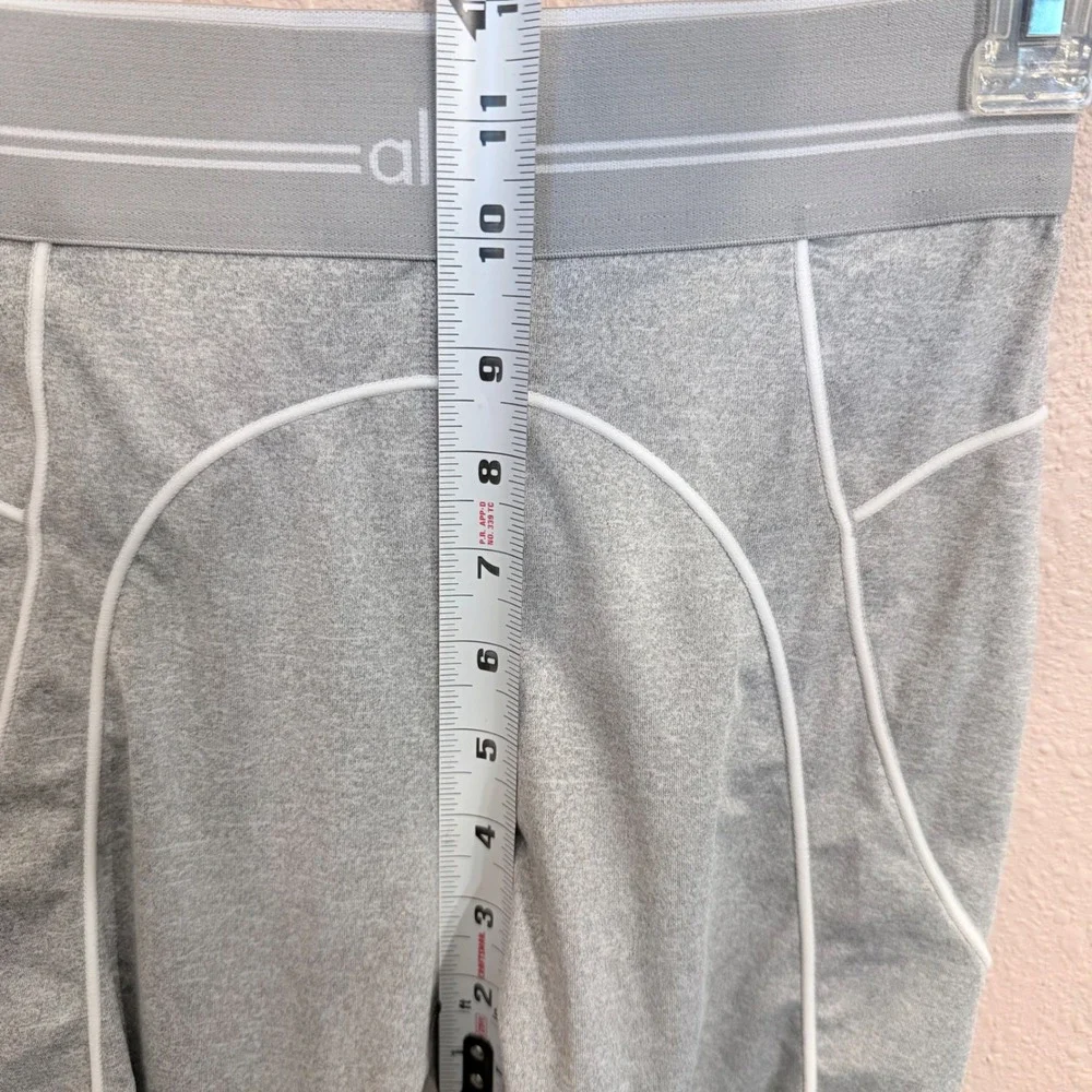 Alo Yoga Alosoft Heart Throb High Waist Leggings Heather Gray XS Sculpt